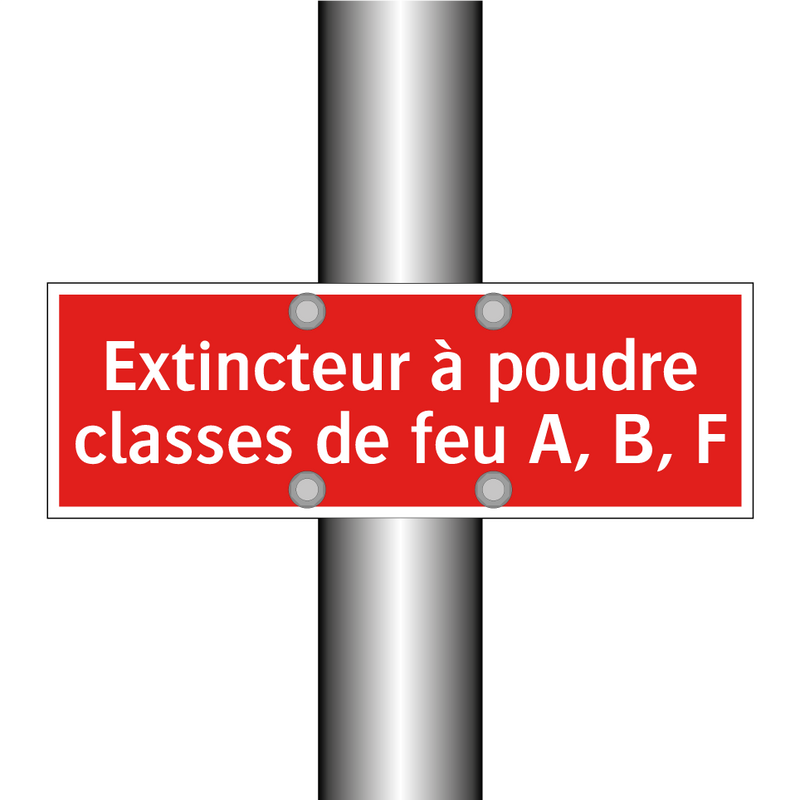 Extincteur à poudre classes de feu A, B, F
