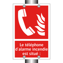 Le téléphone d'alarme incendie est situé :