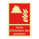 Carte d'itinéraire des pompiers