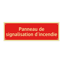 Panneau de signalisation d'incendie