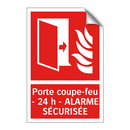 Porte coupe-feu - 24 h - ALARME SÉCURISÉE