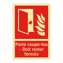 Porte coupe-feu - Doit rester fermée