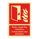 Porte coupe-feu Itinéraire d'évacuation des pompiers