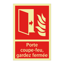 Porte coupe-feu, gardez fermée