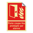 Porte coupe-feu protégée par alarme