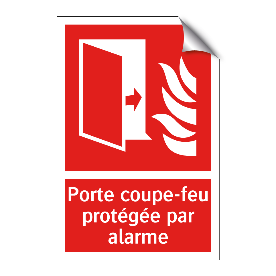 Porte coupe-feu protégée par alarme