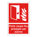 Porte coupe-feu protégée par alarme