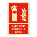 Extincteur derrière la porte