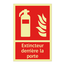 Extincteur derrière la porte