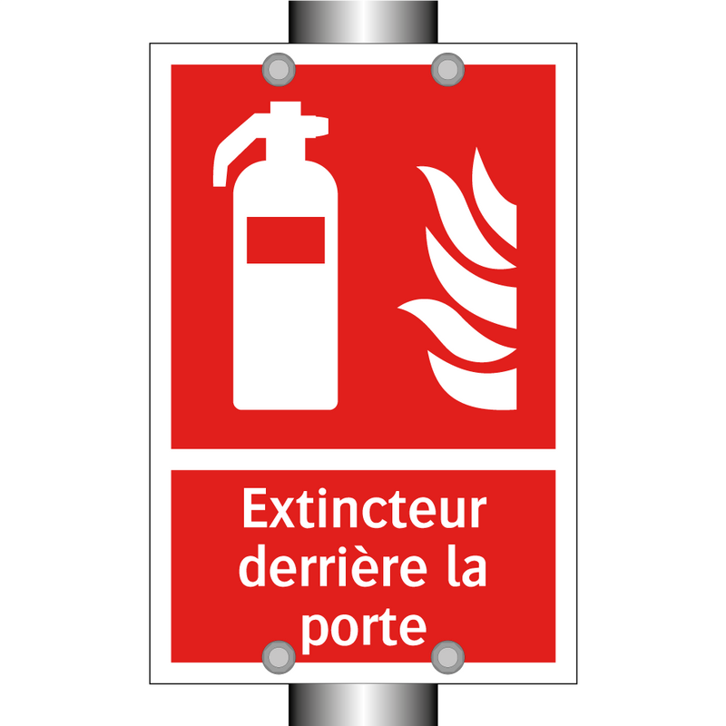 Extincteur derrière la porte