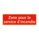 Zone pour le service d'incendie