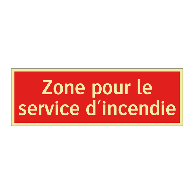 Zone pour le service d'incendie