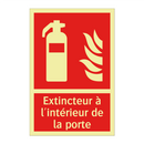 Extincteur à l'intérieur de la porte