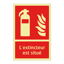 L'extincteur est situé