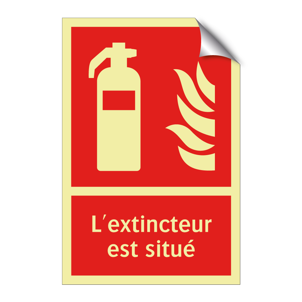 L'extincteur est situé