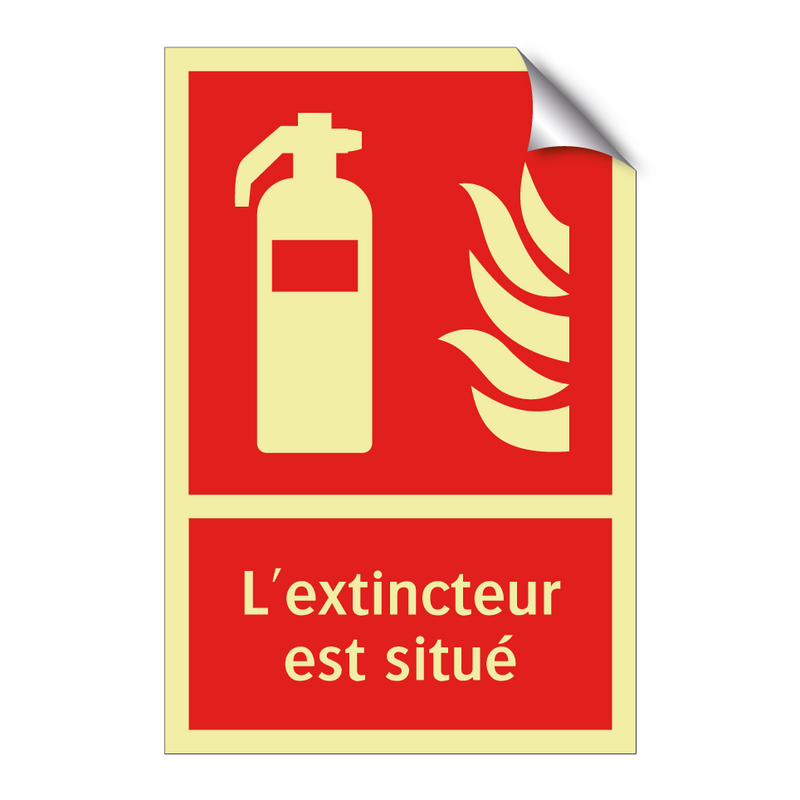 L'extincteur est situé