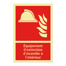 Équipement d'extinction d'incendie à l'intérieur