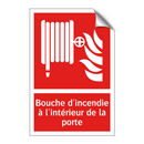 Bouche d'incendie à l'intérieur de la porte