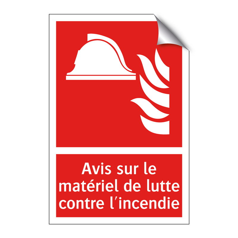 Avis sur le matériel de lutte contre l'incendie
