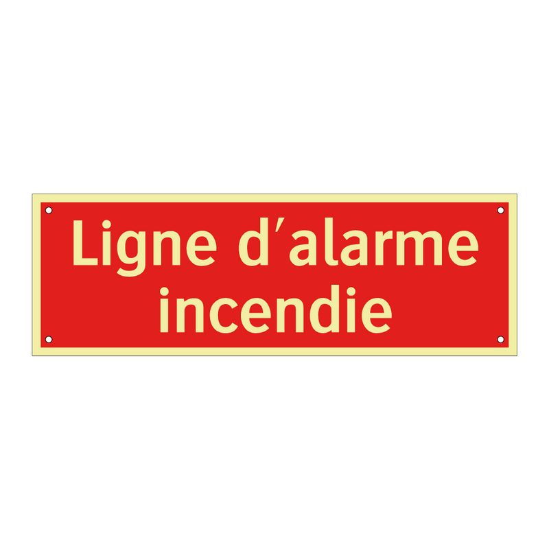 Ligne d'alarme incendie