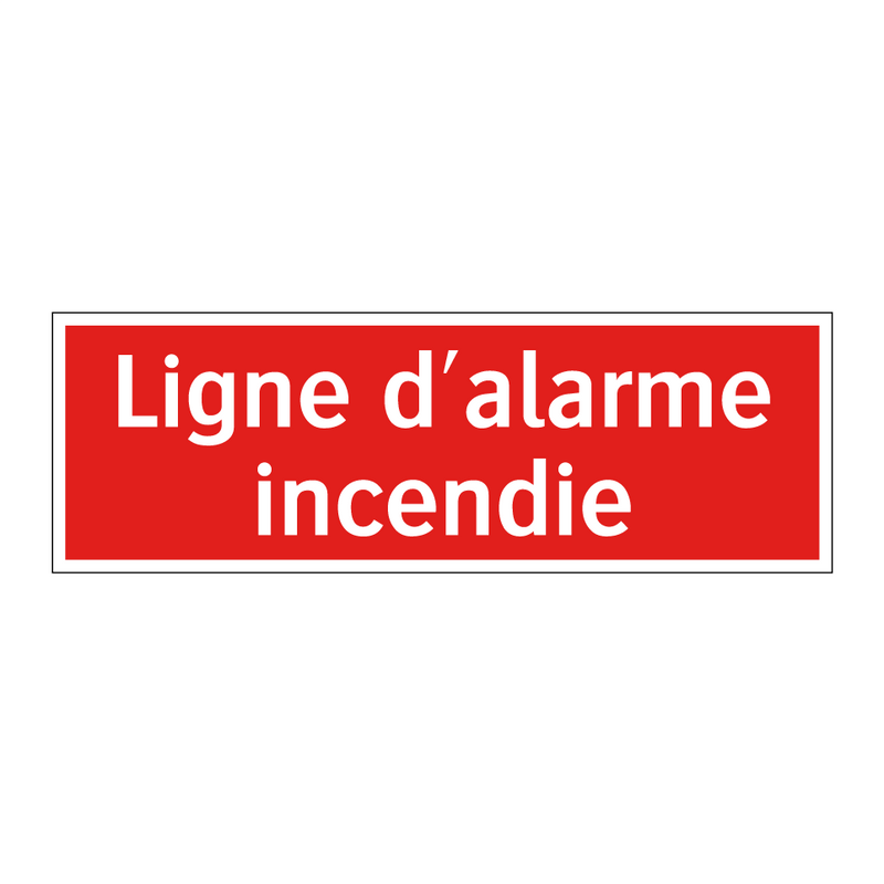 Ligne d'alarme incendie