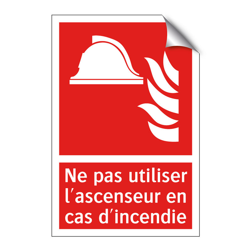 Ne pas utiliser l'ascenseur en cas d'incendie