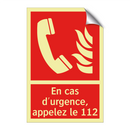 En cas d'urgence, appelez le 112