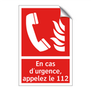 En cas d'urgence, appelez le 112