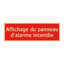 Affichage du panneau d'alarme incendie