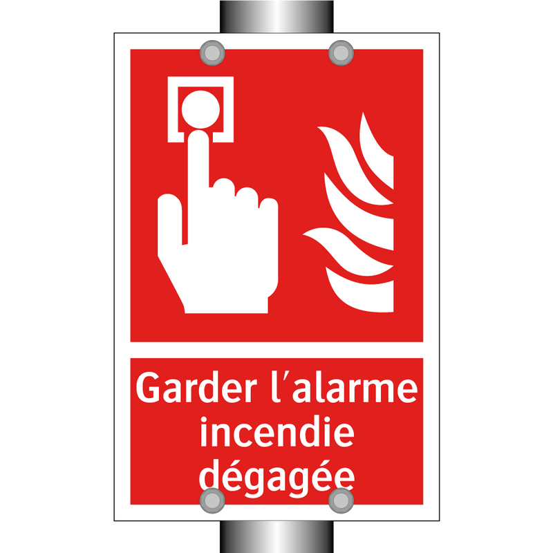 Garder l'alarme incendie dégagée