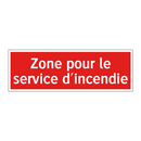 Zone pour le service d'incendie