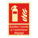 Gardez l'accès à l'extincteur dégagé