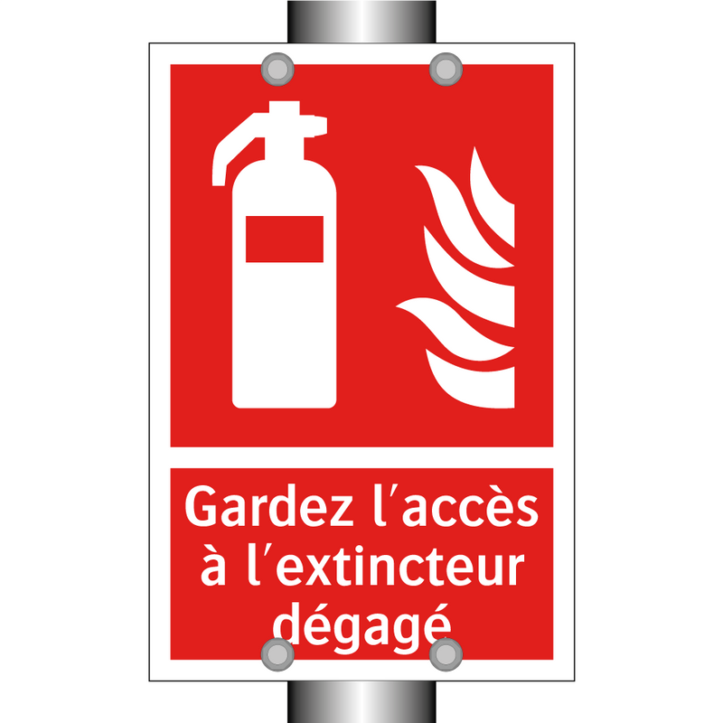 Gardez l'accès à l'extincteur dégagé