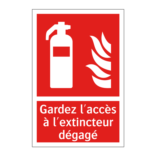 Gardez l'accès à l'extincteur dégagé