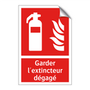 Garder l'extincteur dégagé