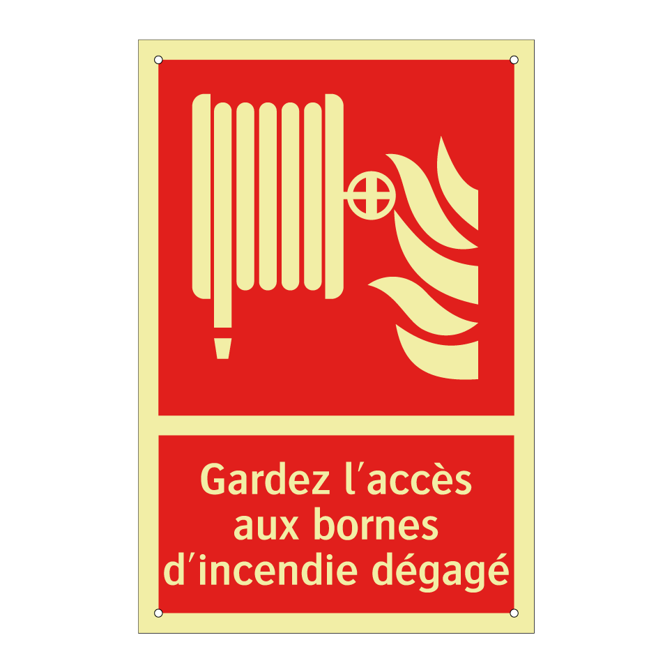 Gardez l'accès aux bornes d'incendie dégagé