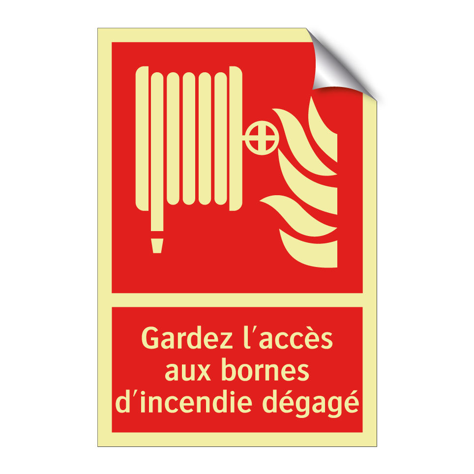 Gardez l'accès aux bornes d'incendie dégagé