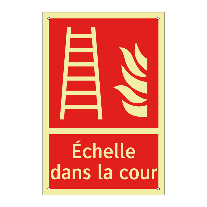 Échelle dans la cour