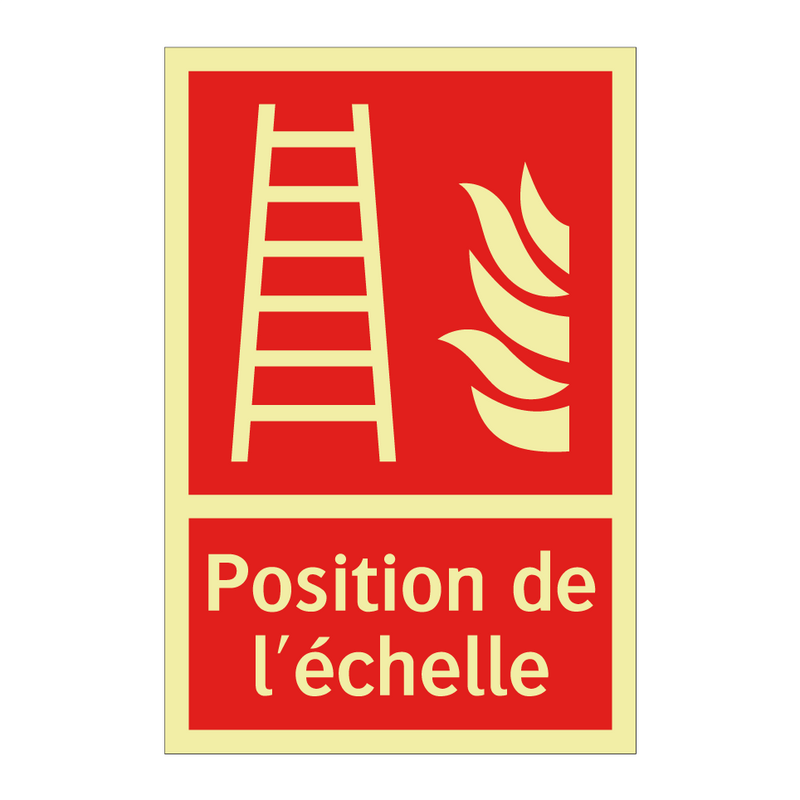 Position de l'échelle