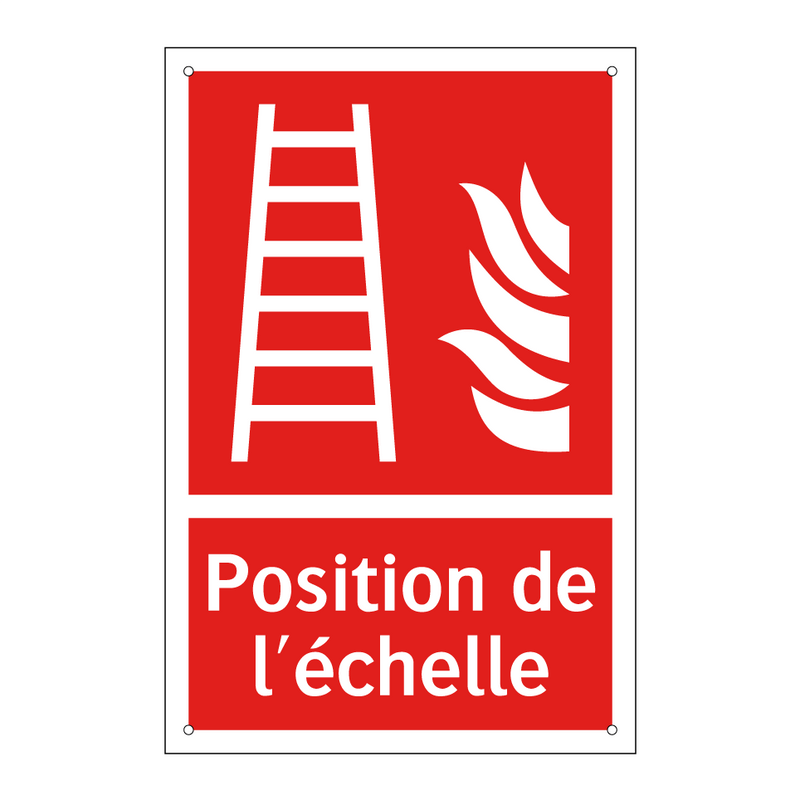 Position de l'échelle