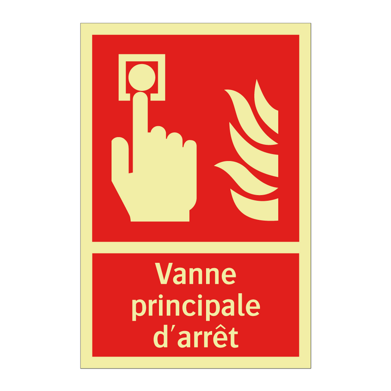 Vanne principale d'arrêt