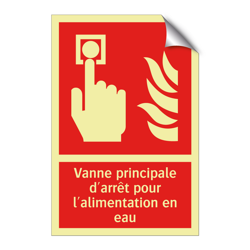 Vanne principale d'arrêt pour l'alimentation en eau