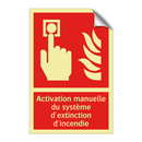 Activation manuelle du système d'extinction d'incendie