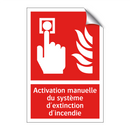 Activation manuelle du système d'extinction d'incendie