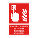 Activation manuelle du système d'extinction d'incendie