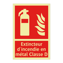 Extincteur d'incendie en métal Classe D