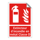 Extincteur d'incendie en métal Classe D