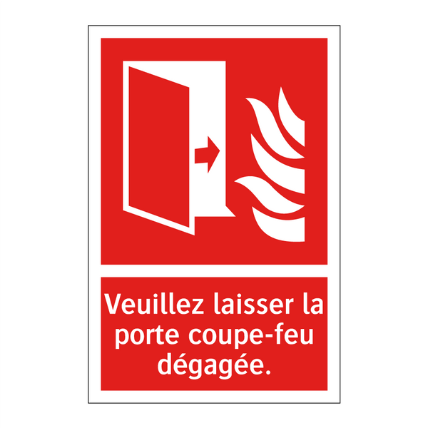 Veuillez laisser la porte coupe-feu dégagée.
