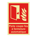 Porte coupe-feu à fermeture automatique