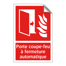 Porte coupe-feu à fermeture automatique